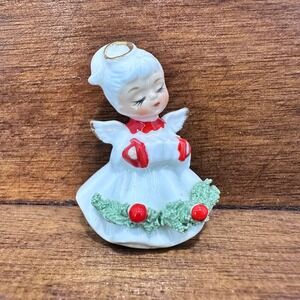 Napcoware Bone China Angel Figurine Trinket Christmas Made in Taiwan‎